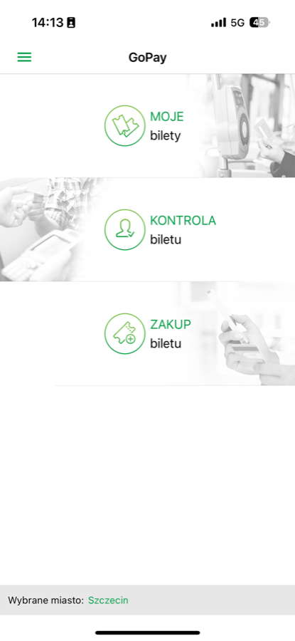 Moje bilety w aplikacji